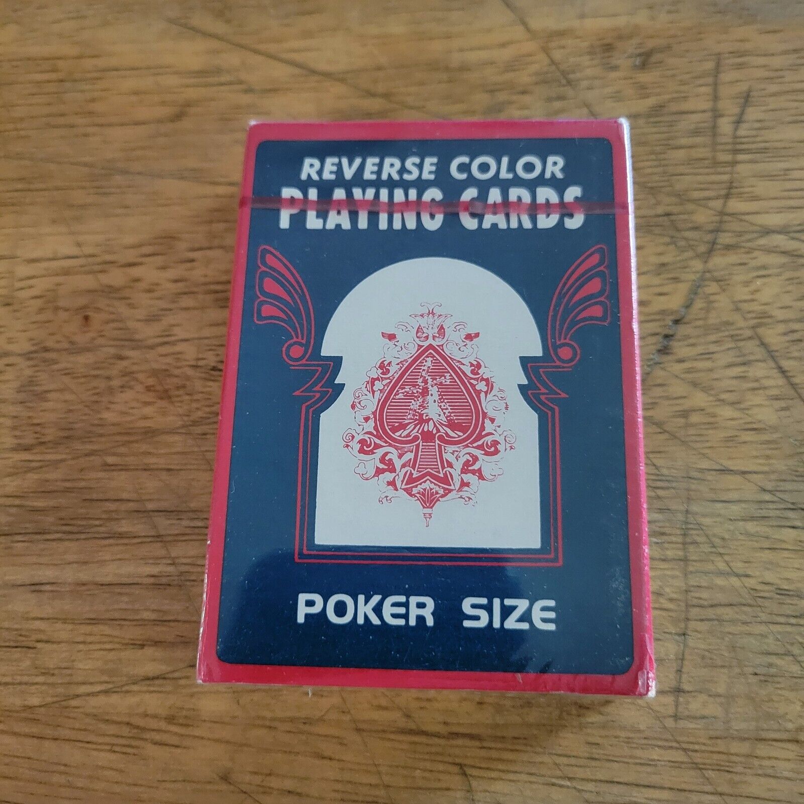 VINTAGE REVERSE COLOR NO. 9696 PLAYING CARDS POKER SIZE DECK SEALED HONG KONG