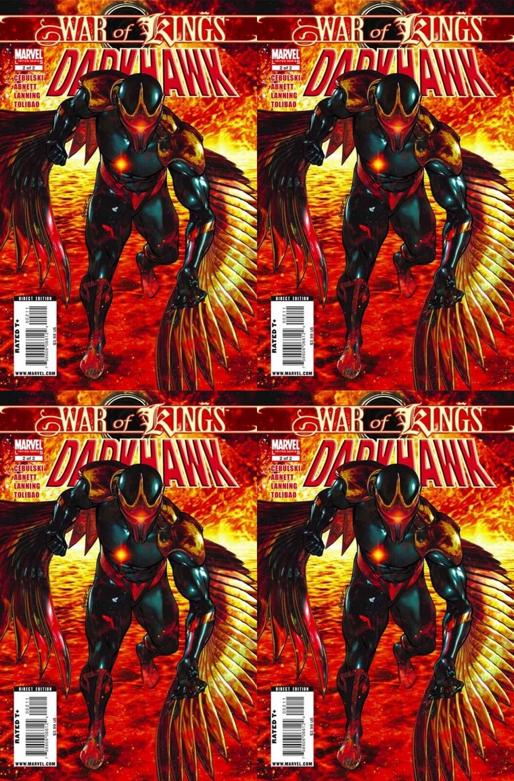 War of Kings: Darkhawk #2 (2009) Marvel Comics - 4 Comics