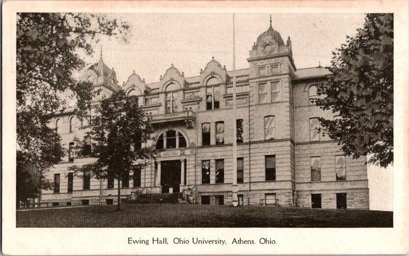 Vintage Postcard Ewing Hall Ohio University Athens OH Ohio c.1901-1907     I-300