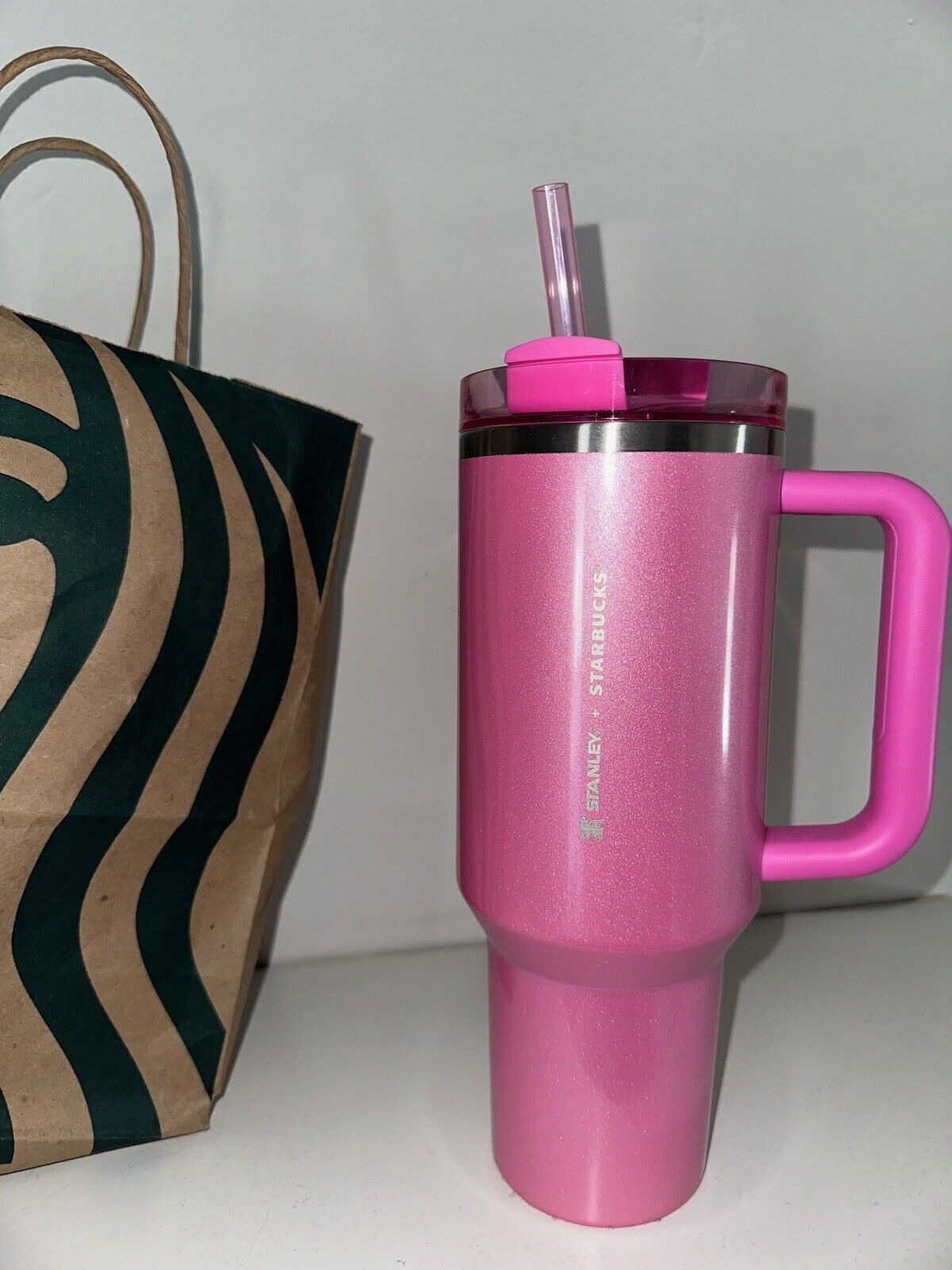 NWT Stanley Starbucks Pink Barbie 40oz Tumbler 2024 Limited Edition