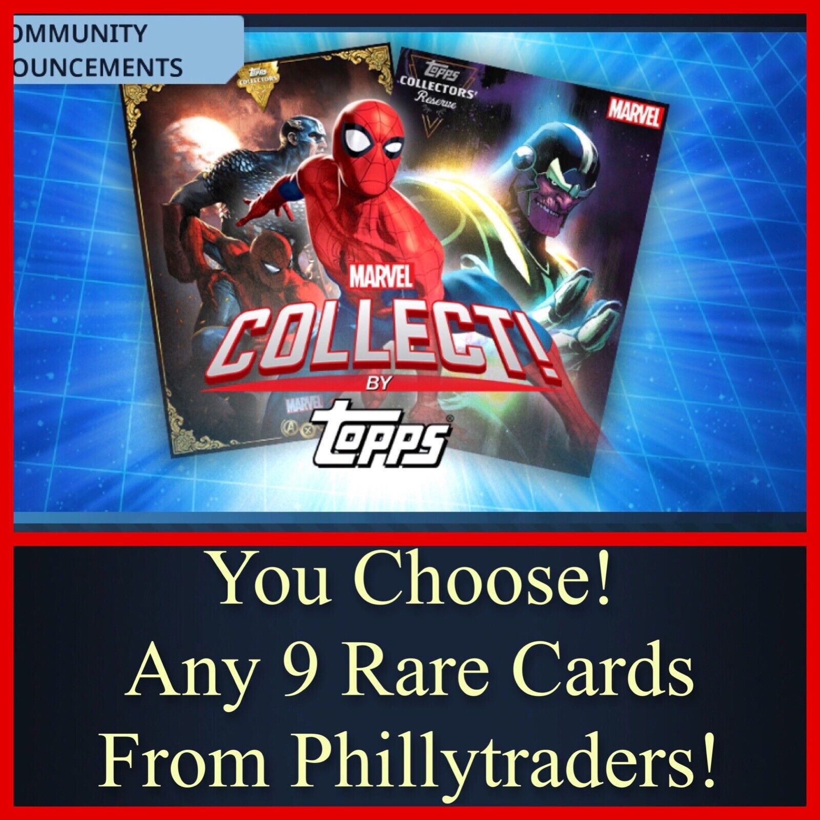 YOU CHOOSE ANY NINE RARE CARDS FROM OUR ACCOUNTS-TOPPS MARVEL COLLECT