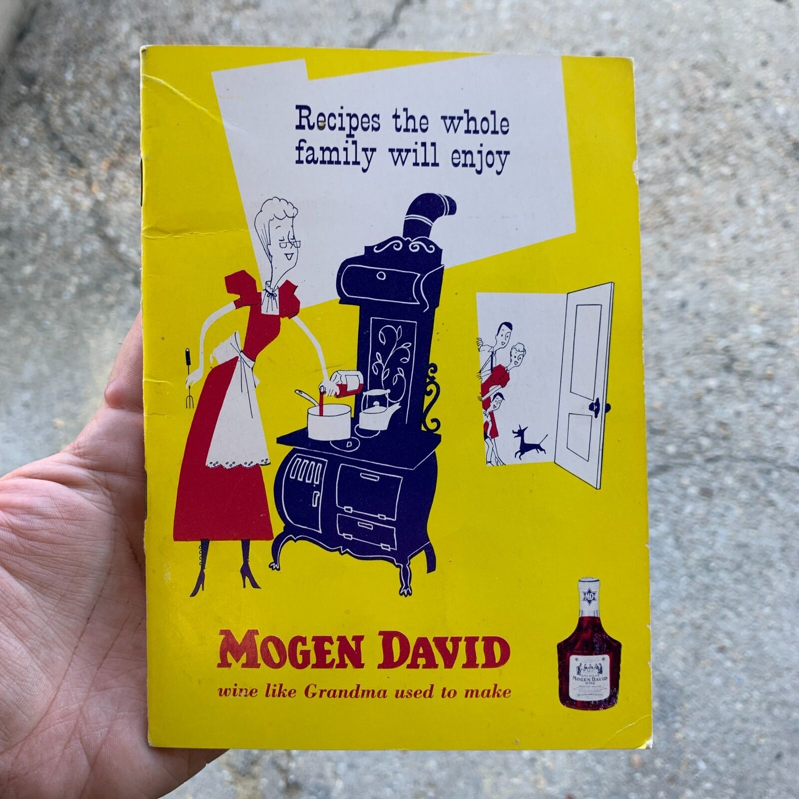 Vintage c.1950s MOGEN AND DAVID Wine Advertising Cookbook Lon Chaney Jr