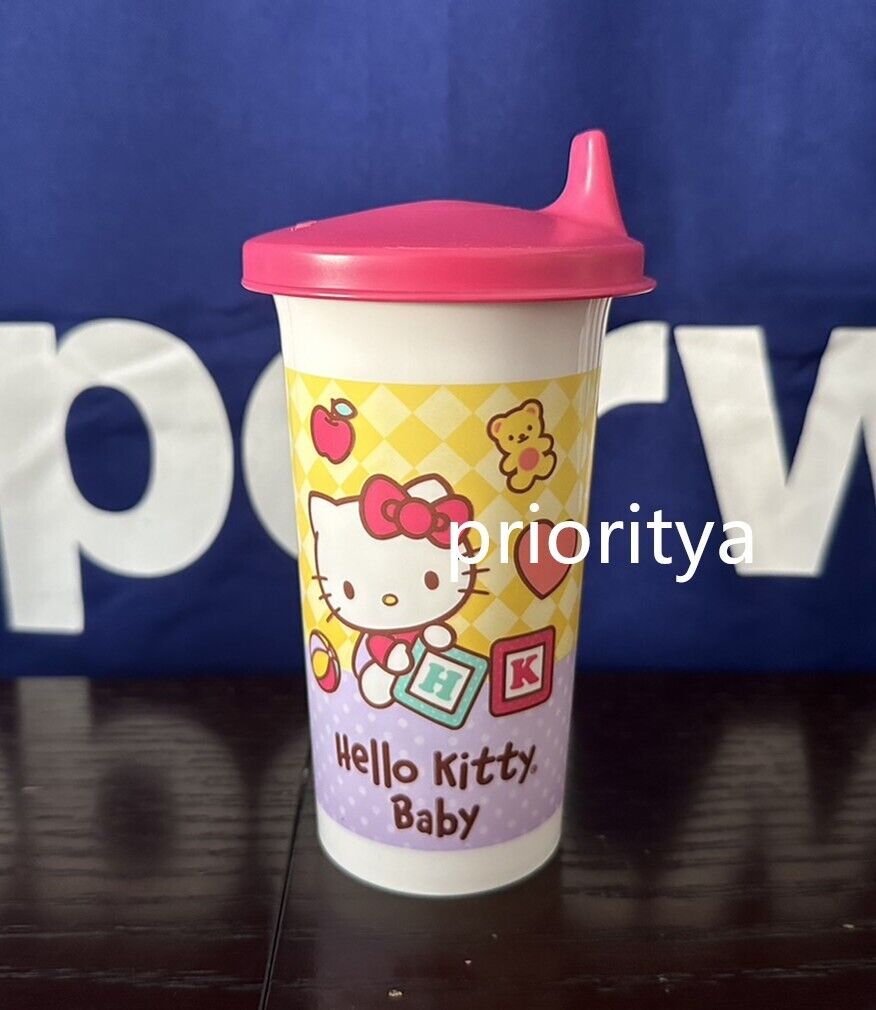 Tupperware Hello Kitty Baby 10oz / 310ml Bell Tumbler w/ Sipper Seal Pink New
