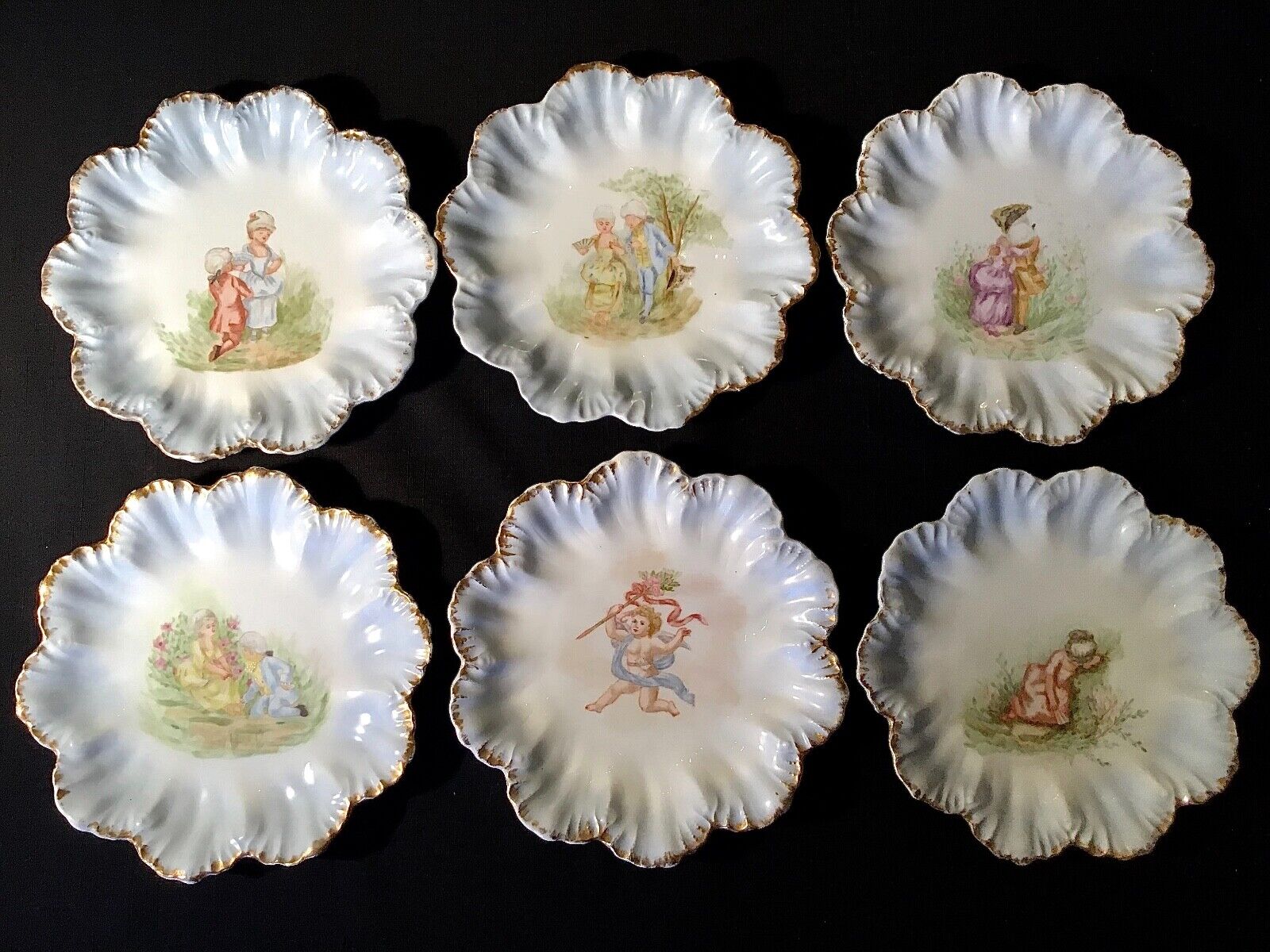Limoges Hand Painted Courting Cupid 8\