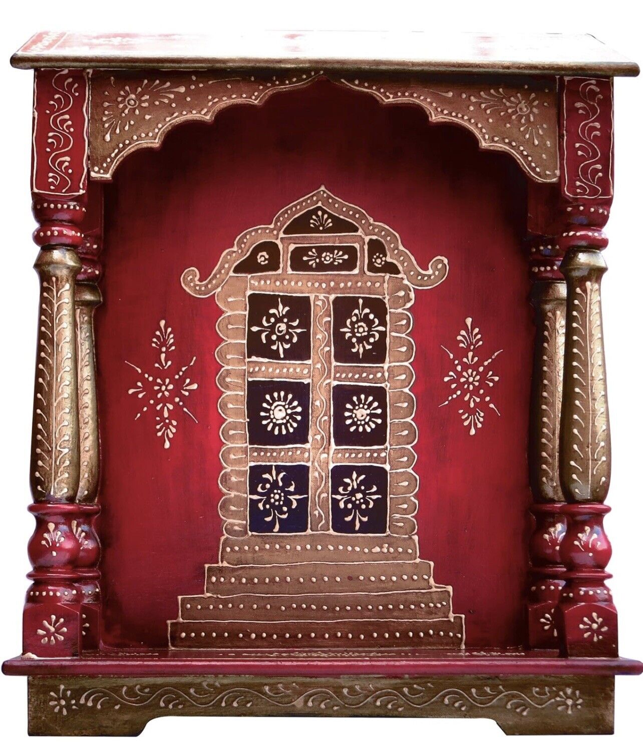 Hindu Religious Temple with Emboss Painting of Temple Inside, a Auscipious, Reli