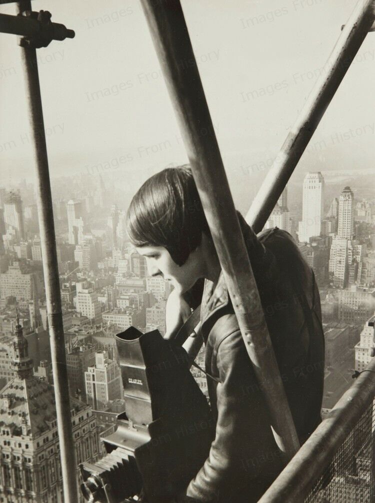 8x10 Print Margaret Bourke-White atop the Chrysler Building New York 1930 #MBV