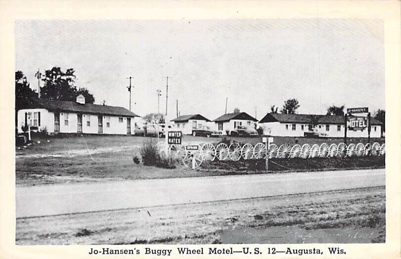 Jo-Hansen\'s Buggy Wheel Motel, U.S. 12 - Augusta, Wisconsin