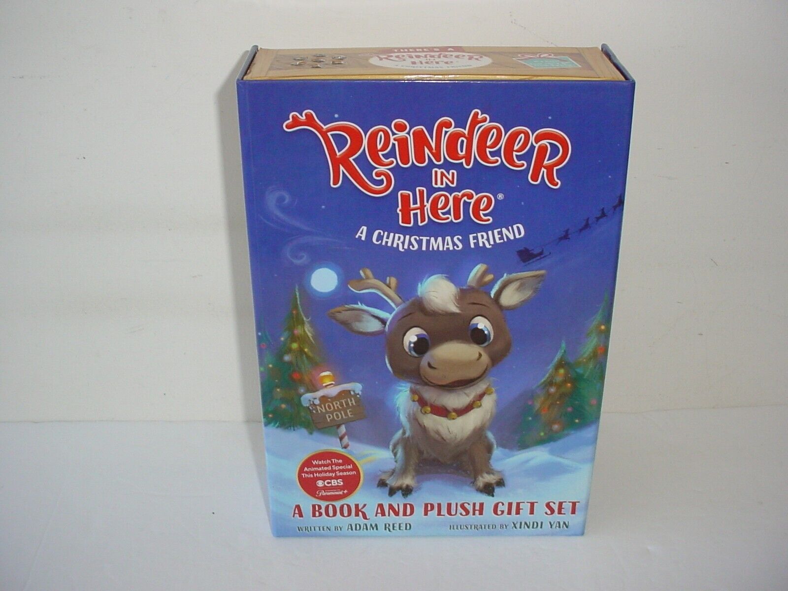 Reindeer in Here A Christmas Friend w/HC Book & Plush Gift Set