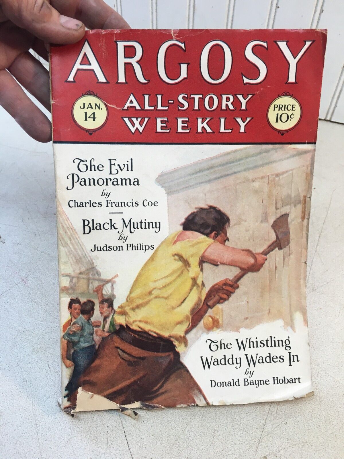 Argosy All Story Weekly  January 14, 1928 The Evil Panorama pulp fiction book 