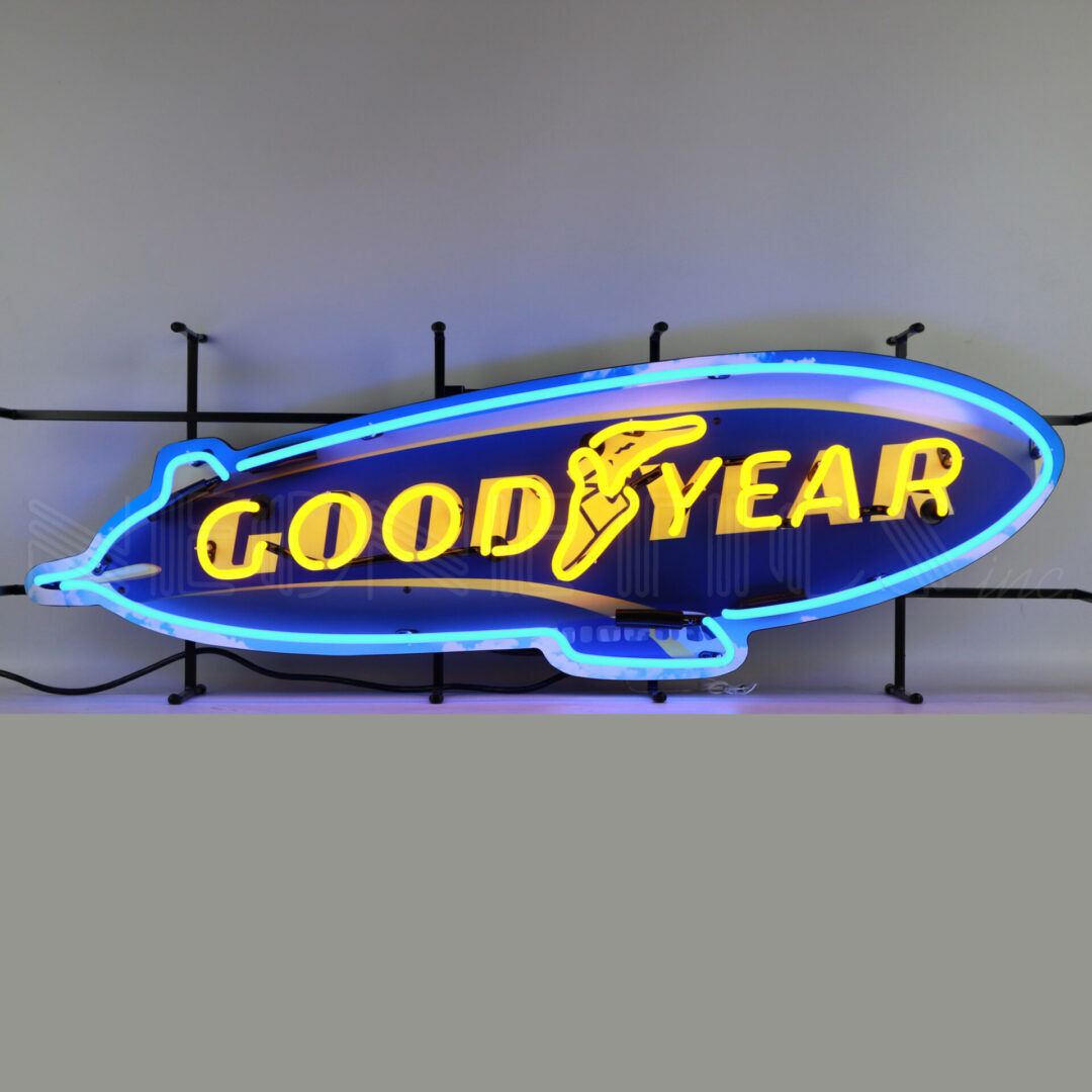 Goodyear Blimp Licensed Man Cave Beer Bar Restaurant Neon Sign 41