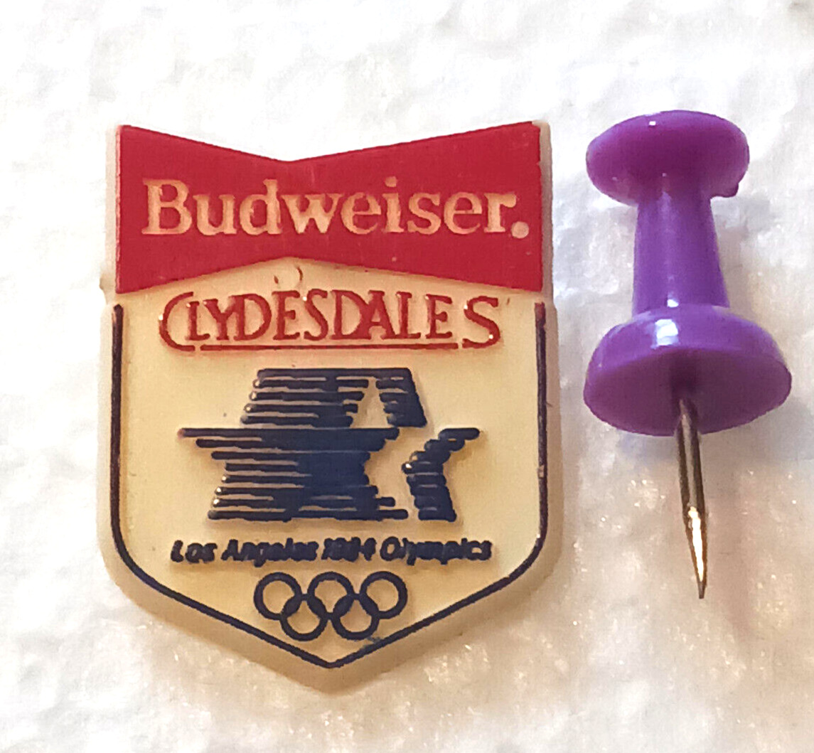 1984 L.A. Budweiser Clydesdale Souvenir Olympic Plastic Pin