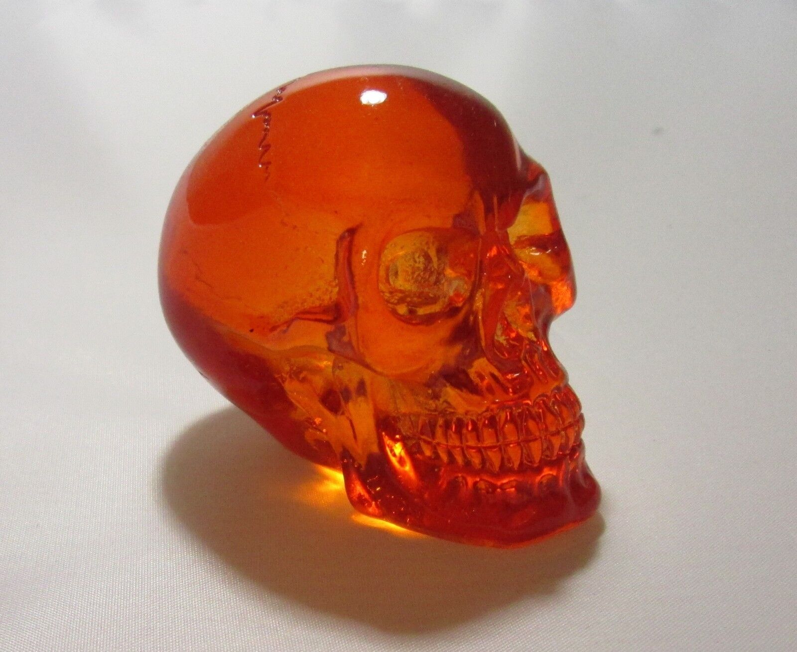 Clear Acrylic Resin Human Skull Figurine 2\