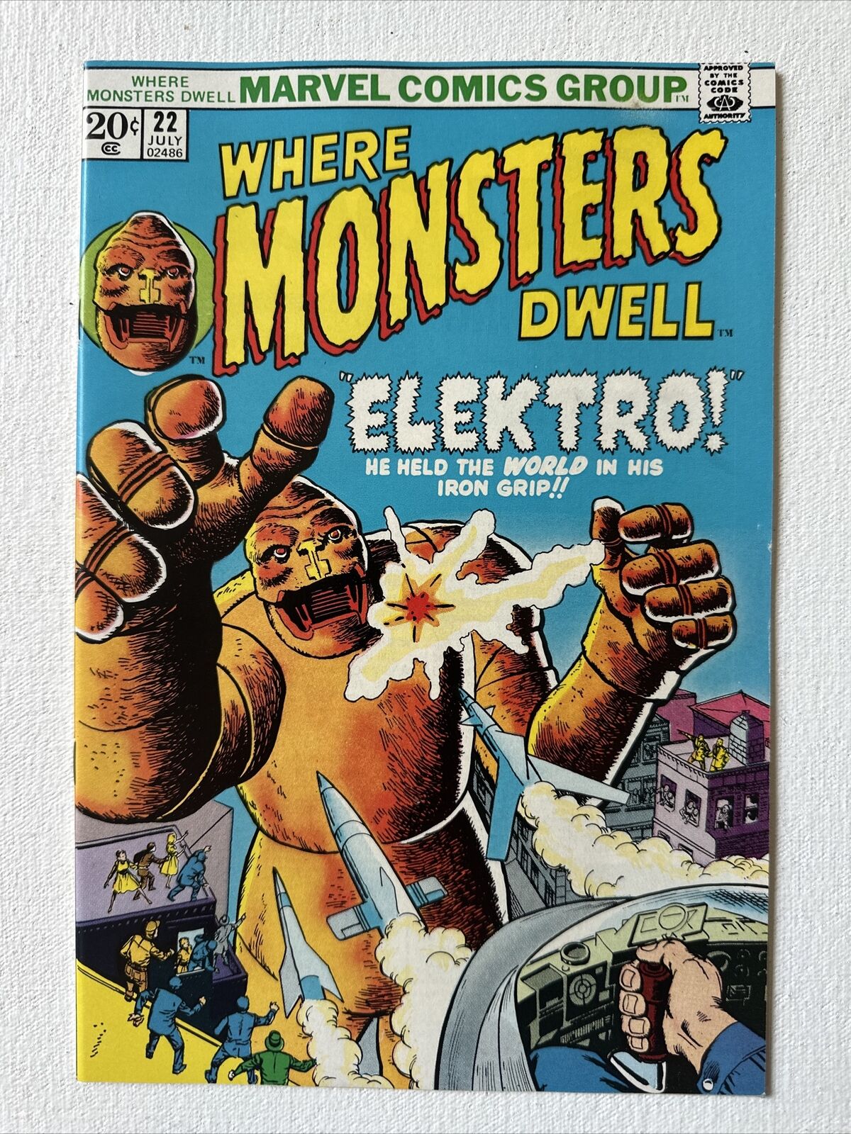 Where Monsters Dwell 22 Marvel Comics 1973 Bronze Horror Monster Kirby VF/ NM-