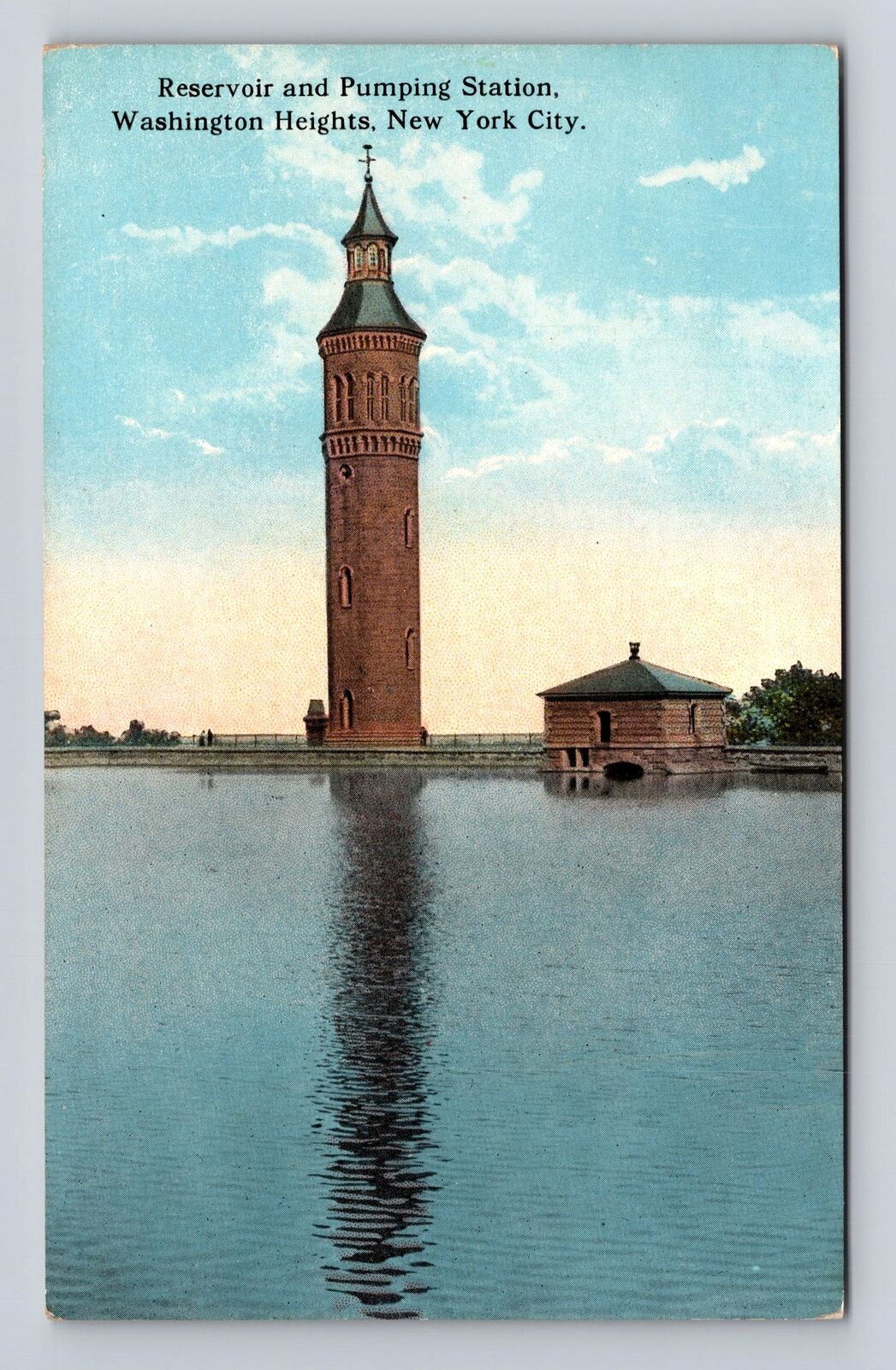 New York City-NY, Washington Heights Pumping Station, Antique, Vintage Postcard