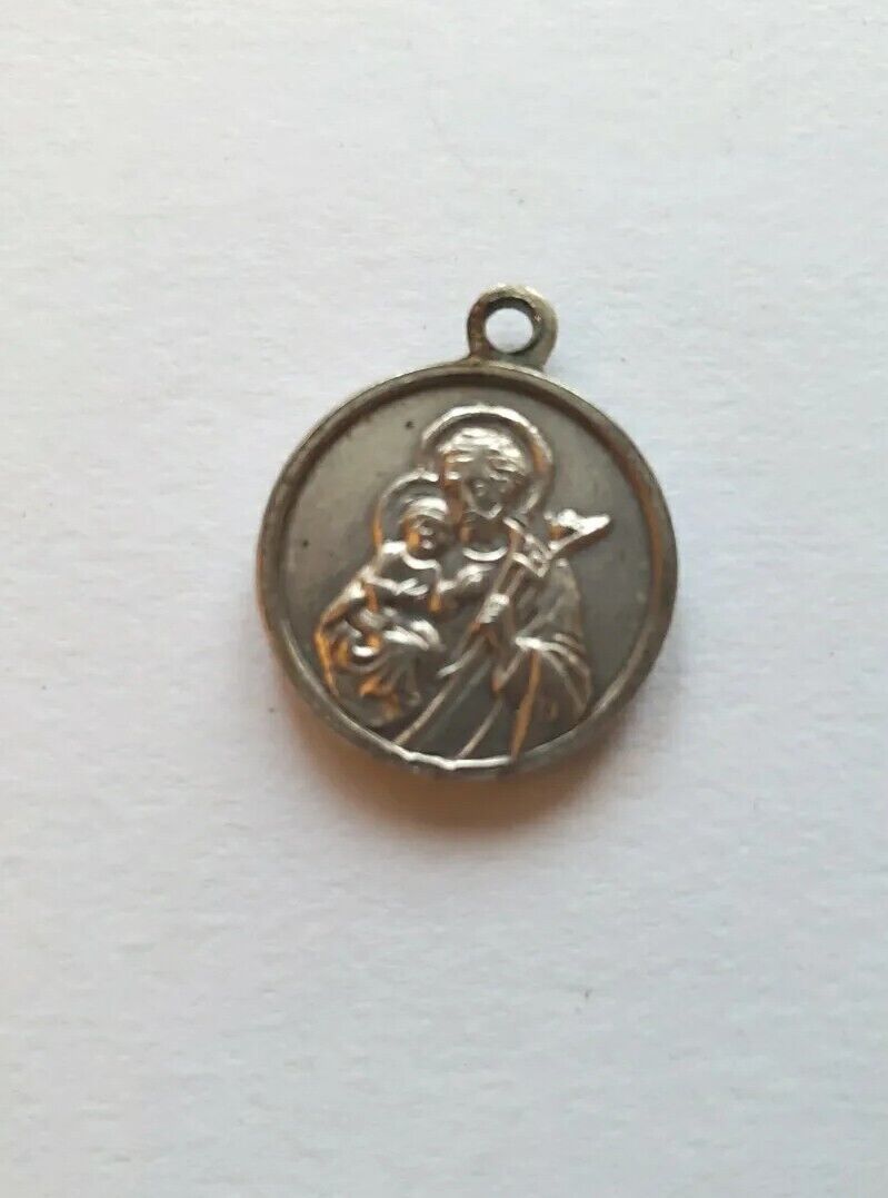 Vtg St Joseph Relic Ex Indumentis Medal 7/8 Italy 🇮🇹 