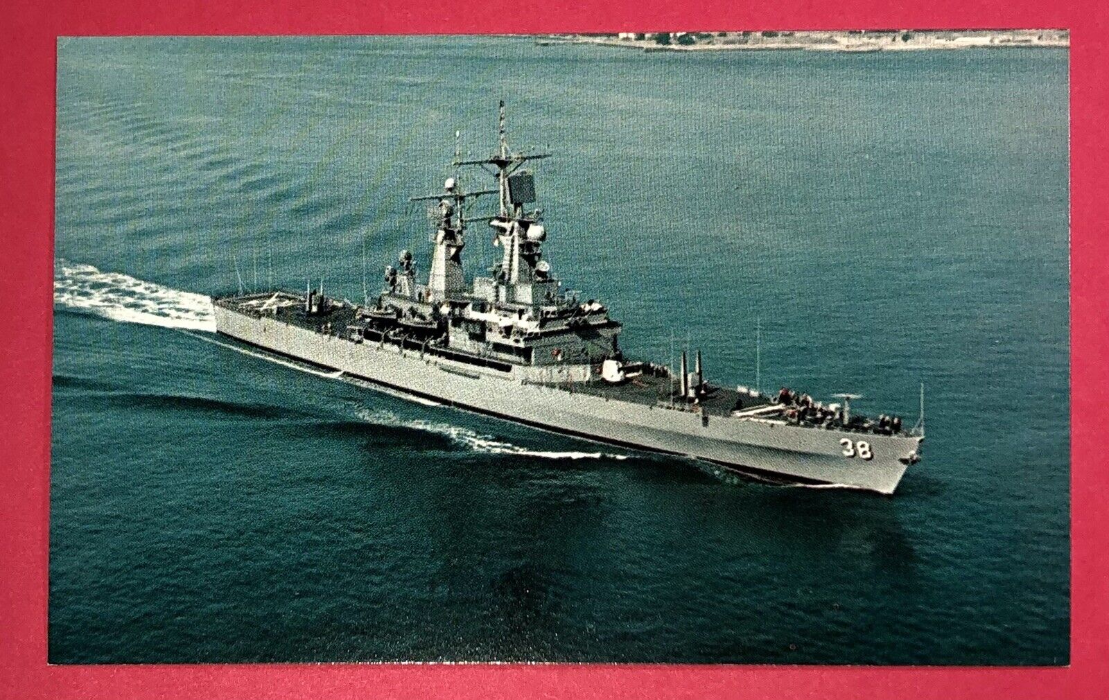 Postcard USS Virginia CGN-38 Nuclear Guided Missile Cruiser Ship US Navy