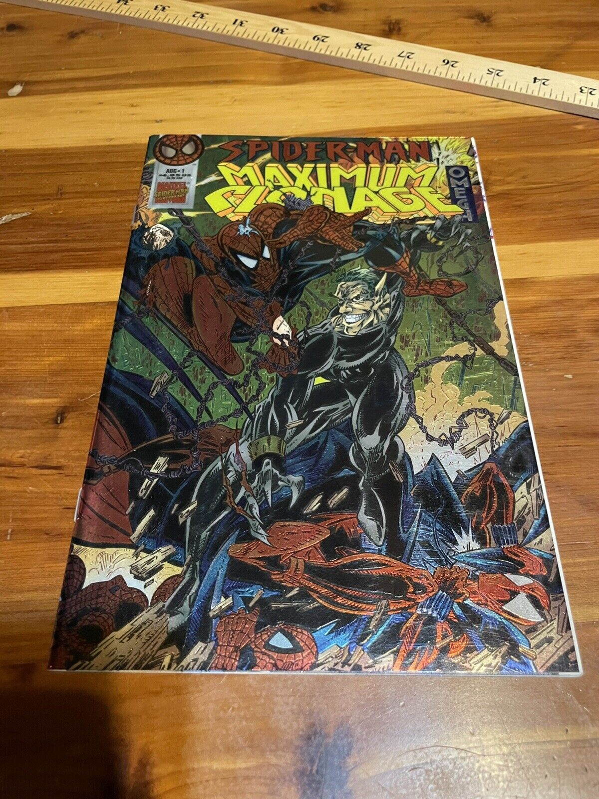 Spider-Man Maximum Clonage Omega #1 Comic 1995 NM- Foil Cover Comics