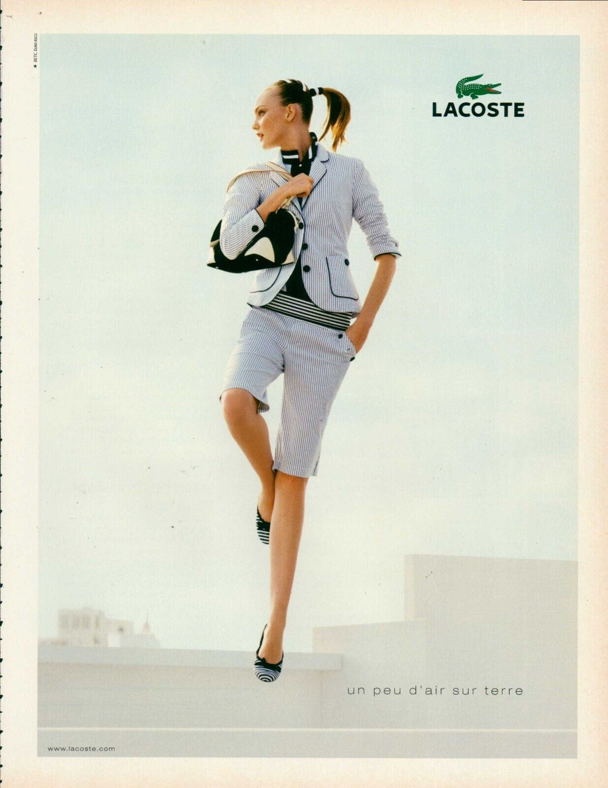 LACOSTE Footwear Magazine Print Ad Advert long legs high heels shoes 2007