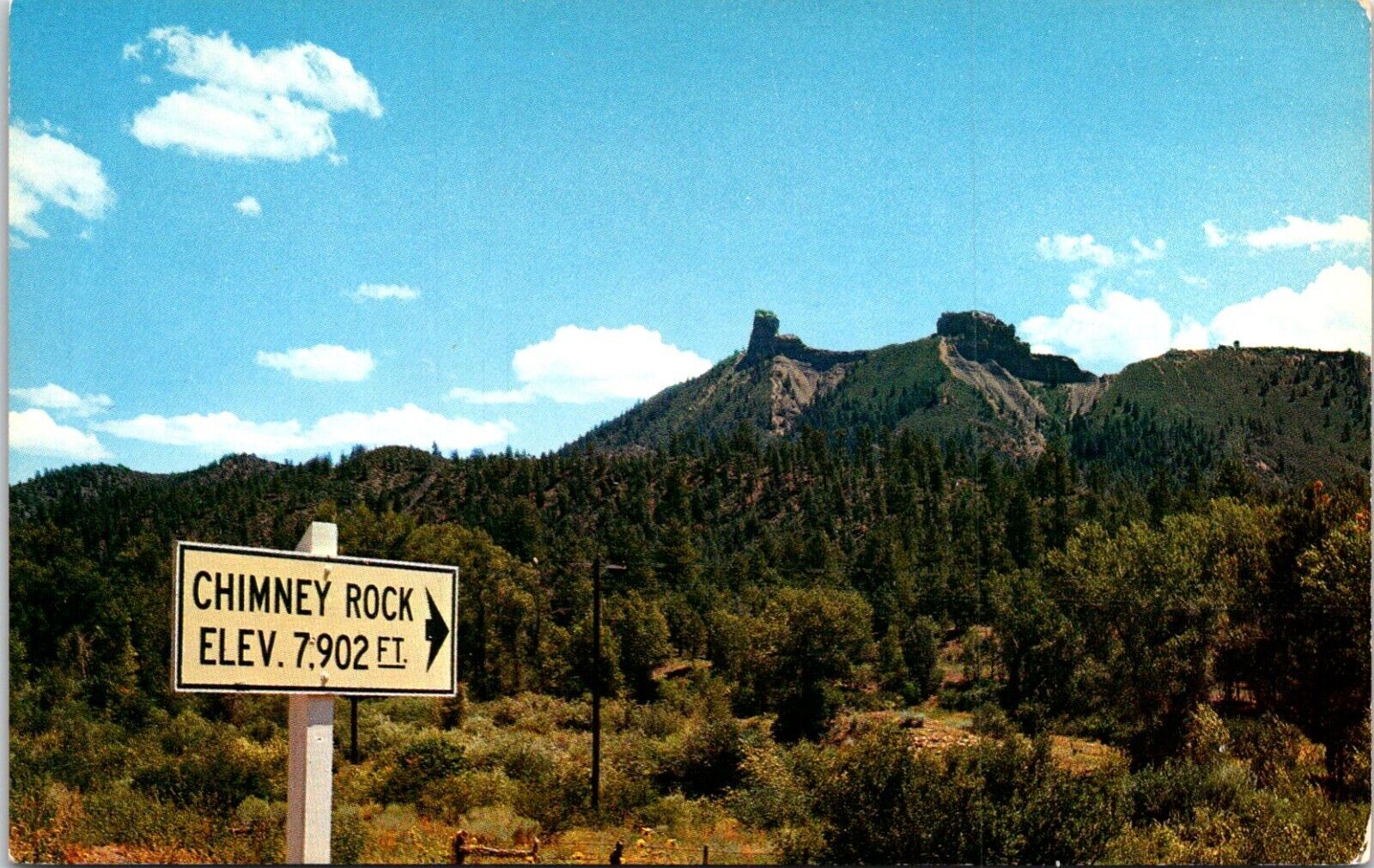 Postcard Chimney Rock Pagosa Springs Durango Colorado B115