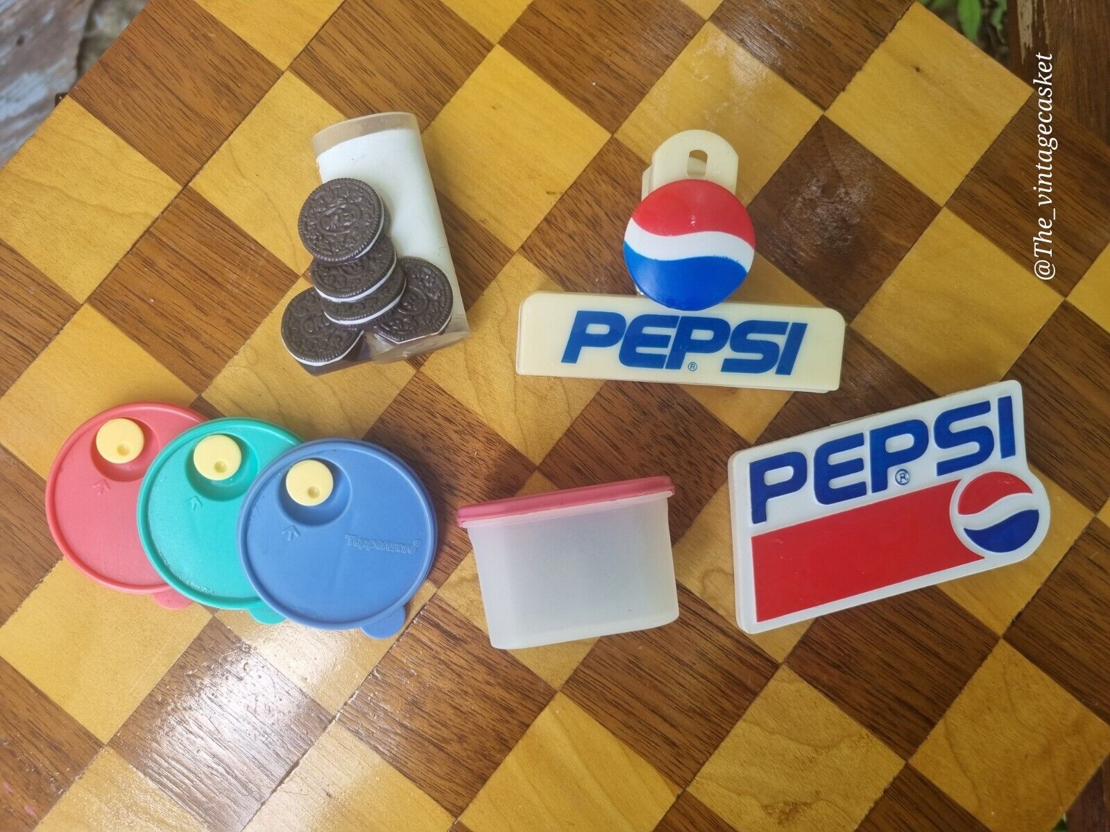 Vintage Lot Of Tupperware Pepsi ECT Magnets