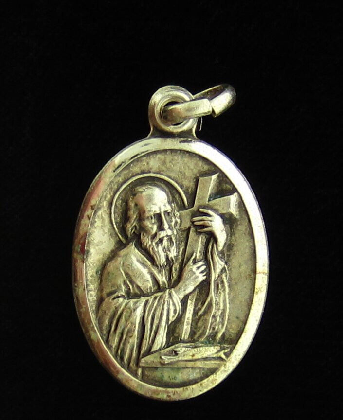Vintage Saint Andrew Medal Religious Holy Catholic