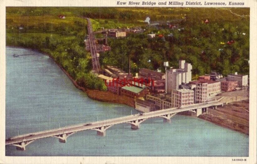 KAW RIVER BRIDGE AND MILLING DISTRICT, LAWRENCE, KS 1943