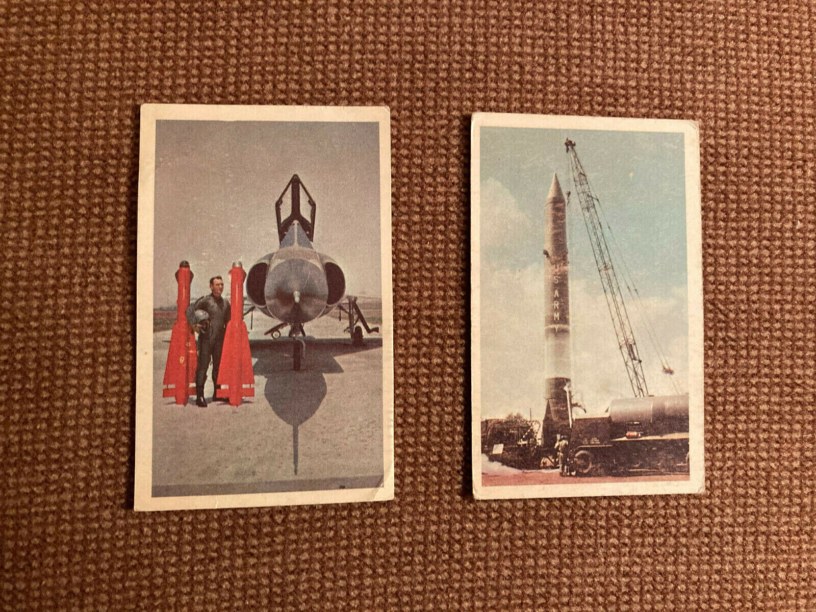 1959 Sicle Aircraft & Missile Canadian Vintage Trading Cards No. 2 & 16