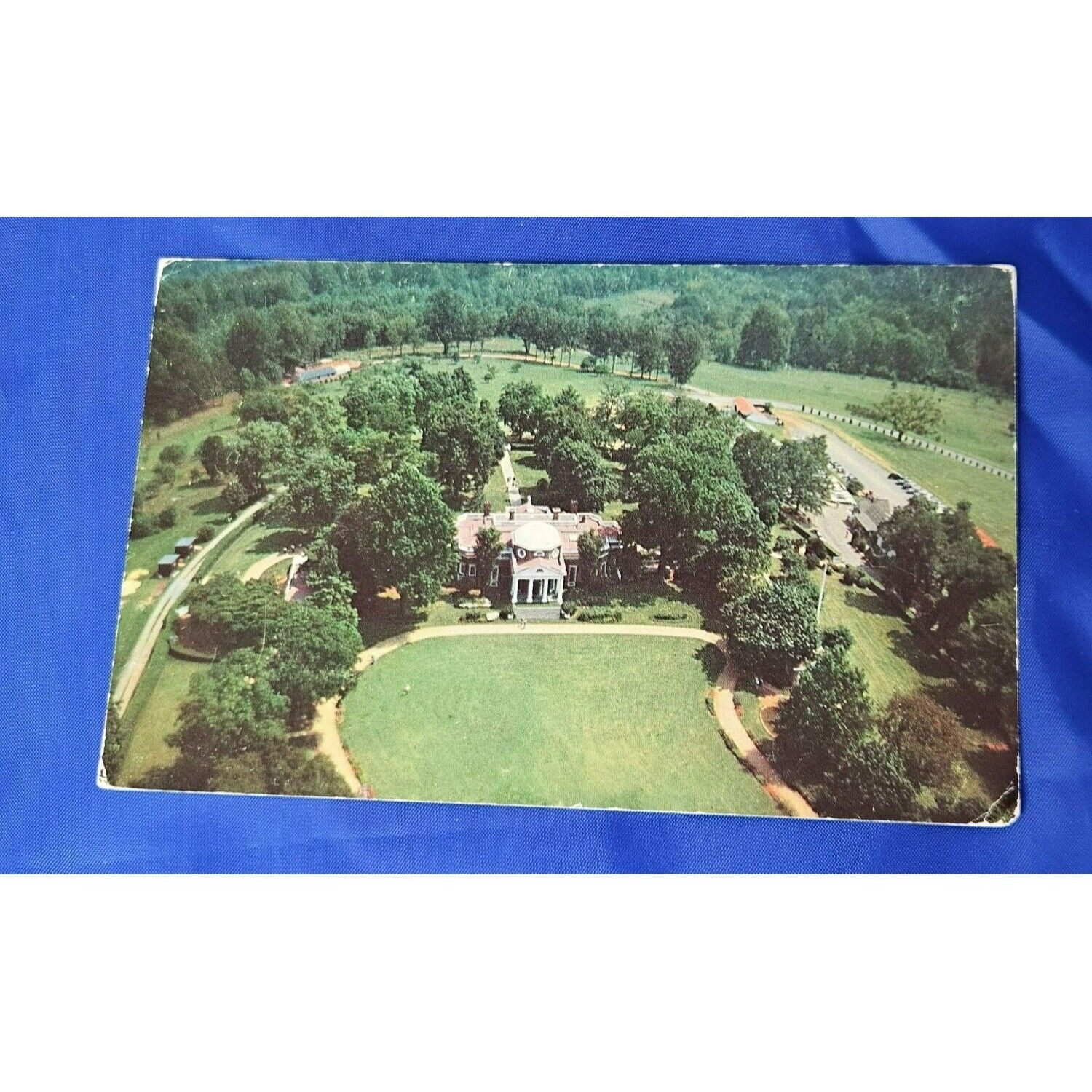 Aerial View Of Monticello Postcard Chrome Divided
