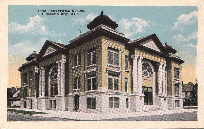  Postcard First Presbyterian Church Oklahoma City OK 
