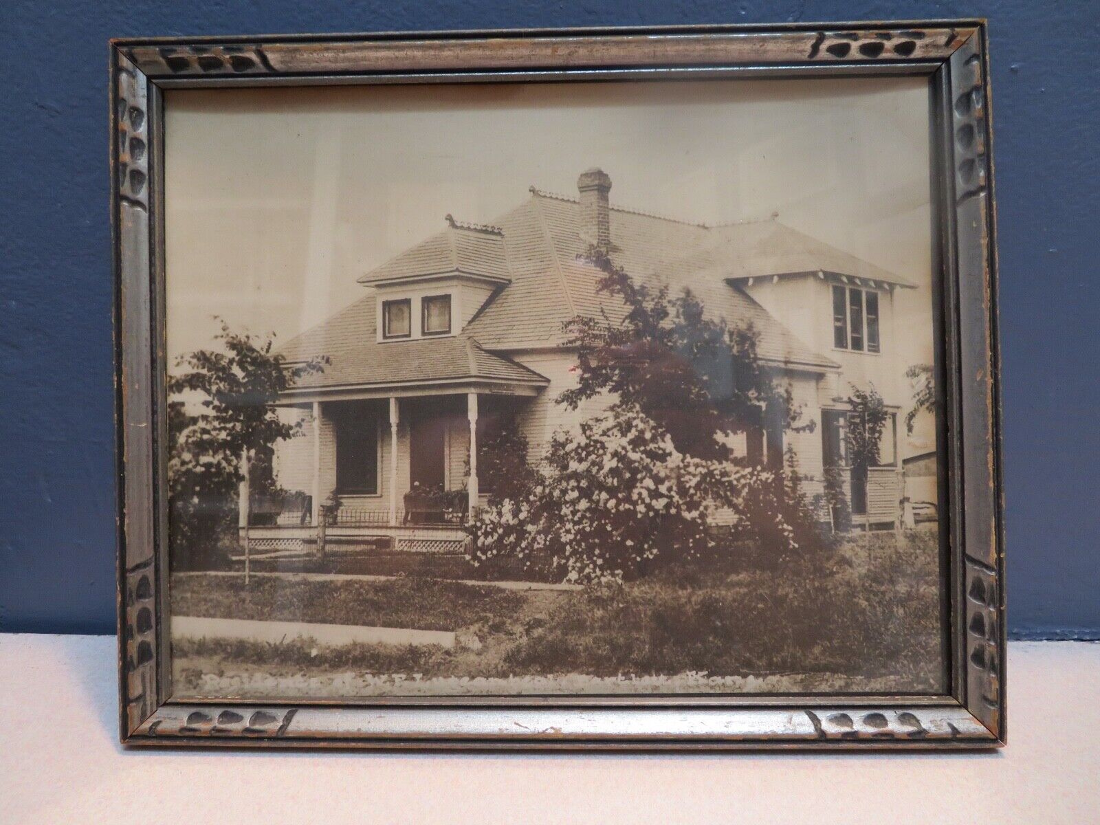 Vintage Sepia Framed Photo of House