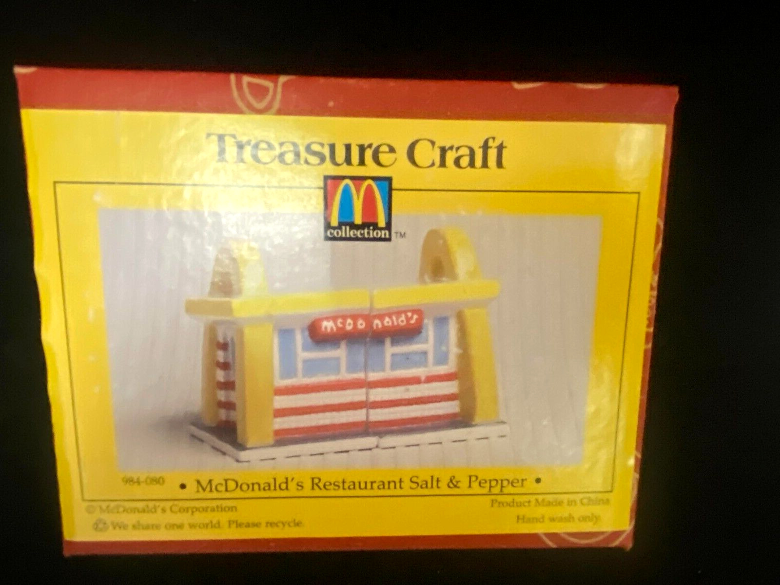 Mc Donald’s original restaurant salt & pepper shaker set made by Treasure Craft 
