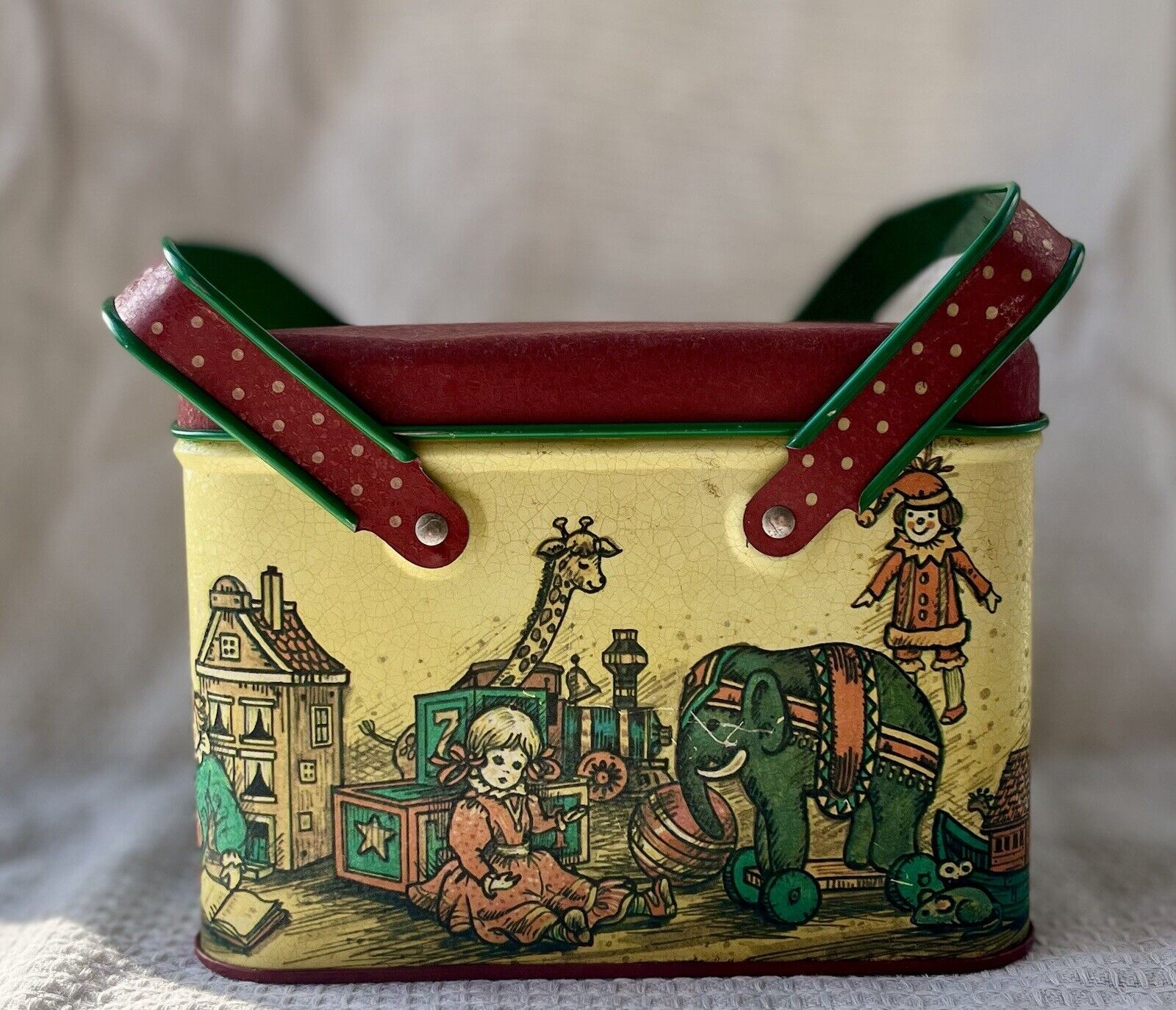 Made In The U.S.A Potpourri Rare Vintage Multicolor Tin Container Decorative Box