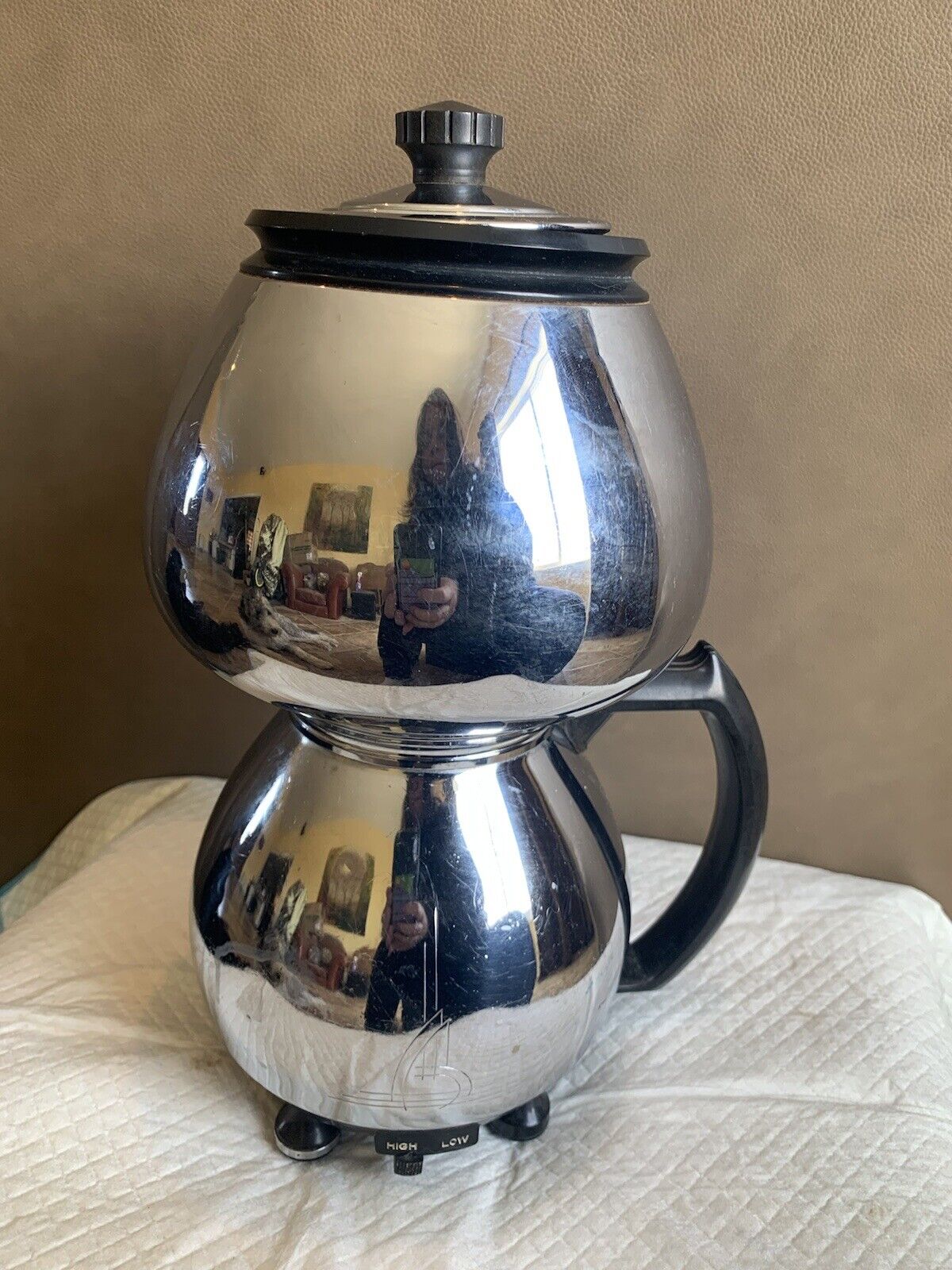 Vintage Sunbeam Chrome Coffeemaster Model C20-B No Cord So Untested As Is Parts