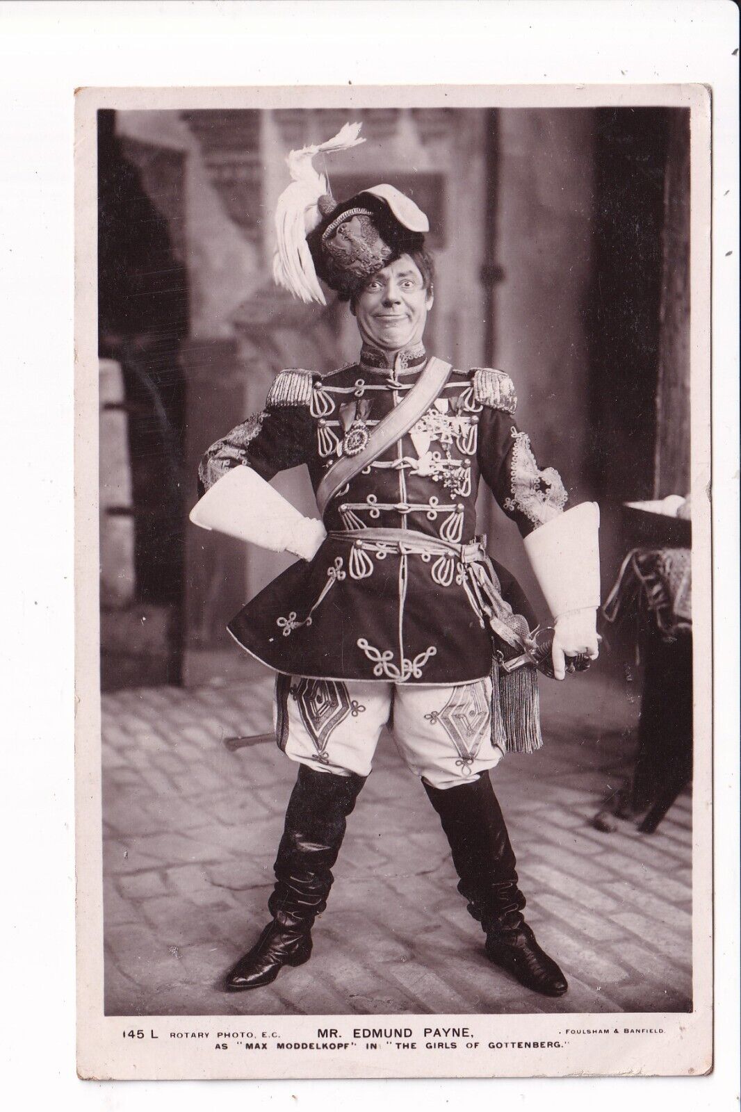 Theatre Actor The Girls from Gottenberg Edmund Payne c.1908 RPPC