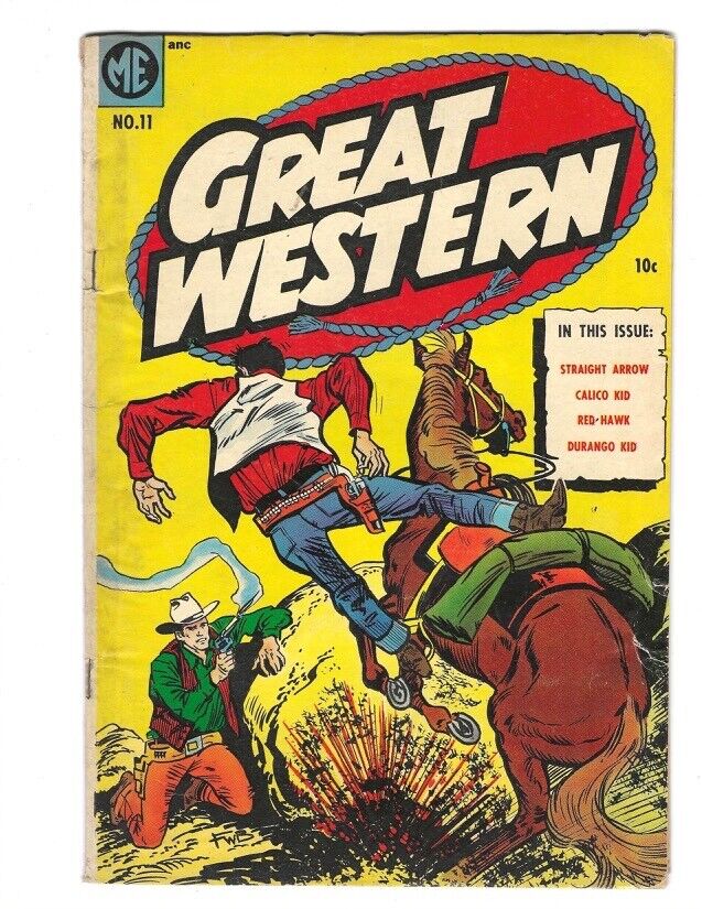 Great Western #11 ME 1954 Flat tight and glossy VG+ Durango Kid Red Hawk