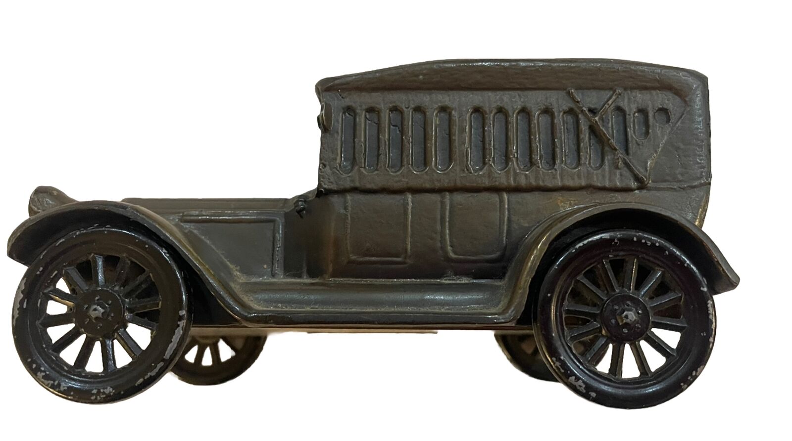Vintage Banthrico 1917 Car Wagon Metal die cast coin bank