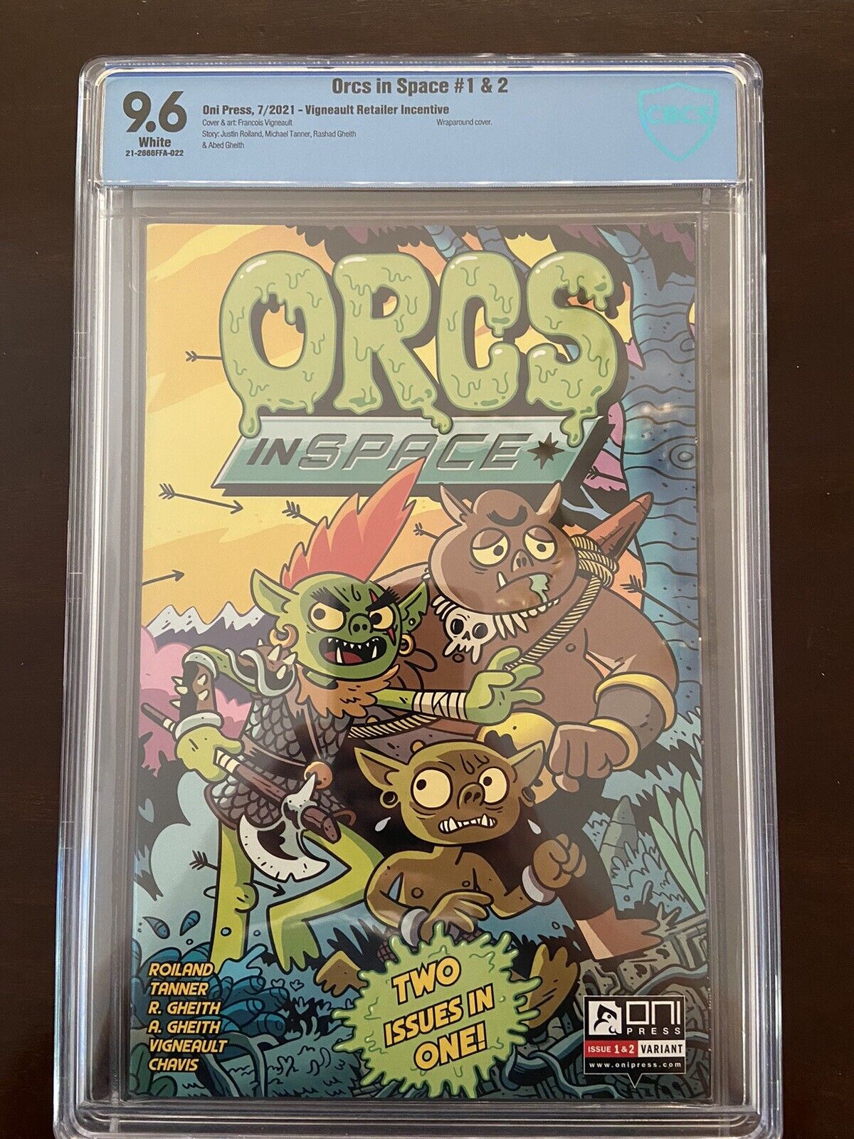 Orcs in Space #1&2C  Oni Press-Vigneault Retailer Incentive. Graded 9.6 CBCS