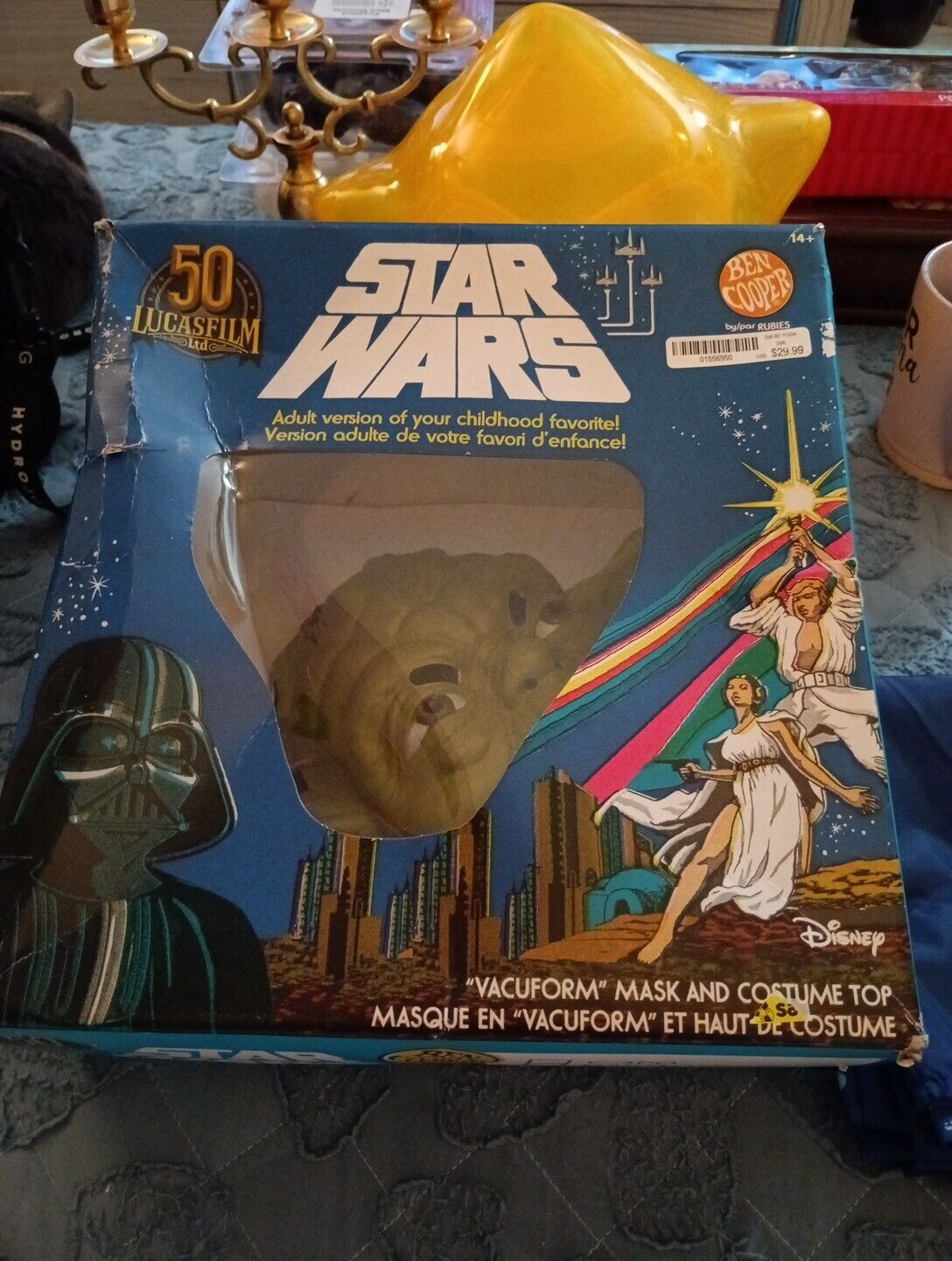 Rare Ben Cooper Lucasfilm Collectible 50th Star Wars Mask Yoda Unique