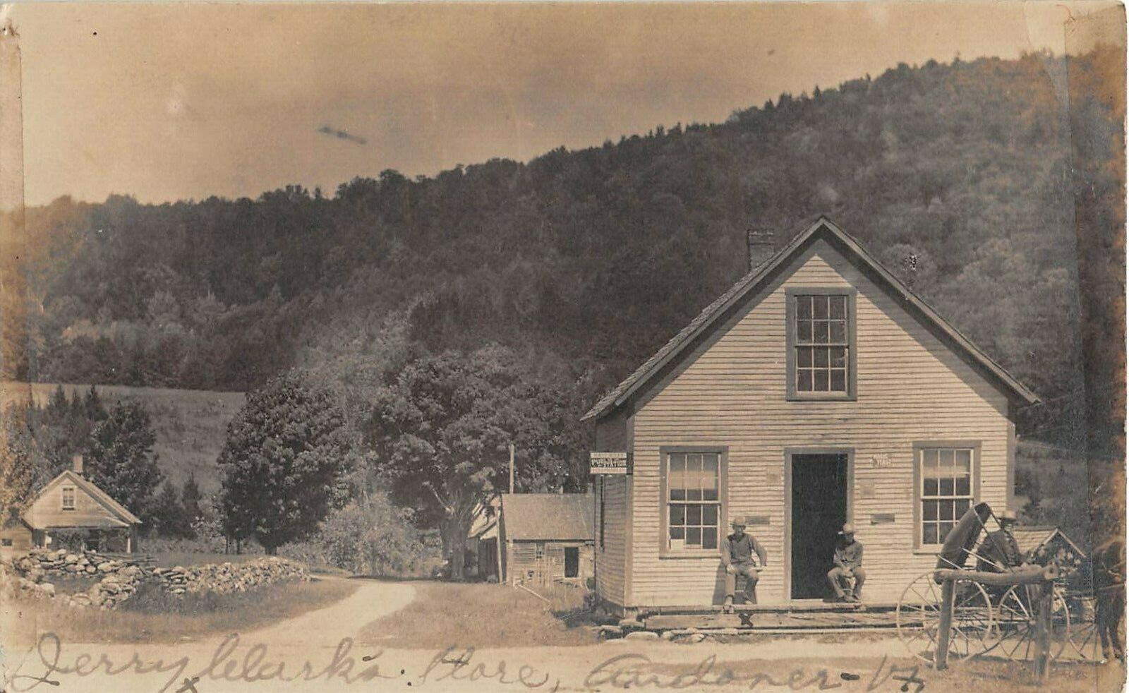 1908 RPPC Jerry Clark's Store & Stagecoach Station Andover VT
