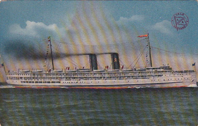 Postcard Ship SS Yale + SS Harvard Los Angeles Steamship Co