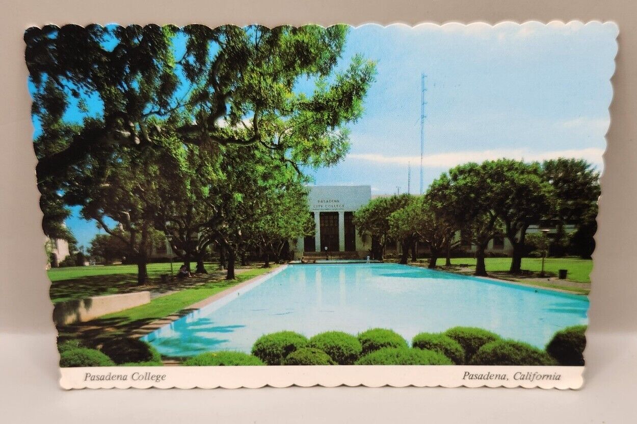 Pasadena City College California School Campus Pool Reflections Postcard