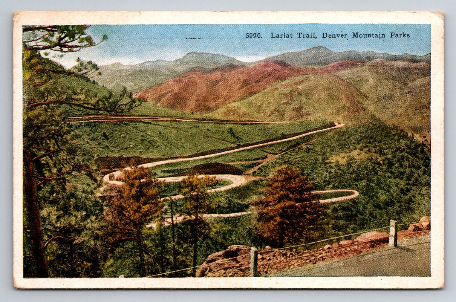 Lariat Trail Denver Mountain Parks Colorado White Border Unposted