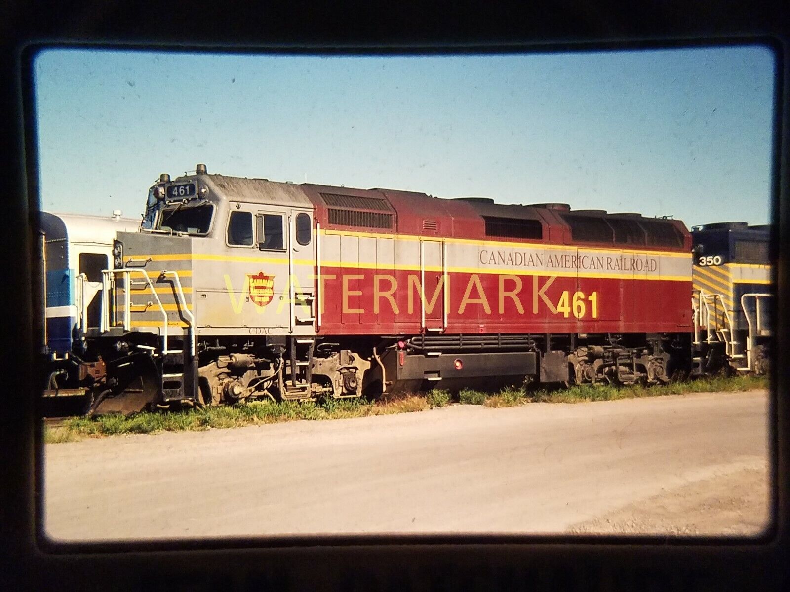 XK20 ORIGINAL TRAIN SLIDE Canadien American Railroad 461 MH St Luc 2001