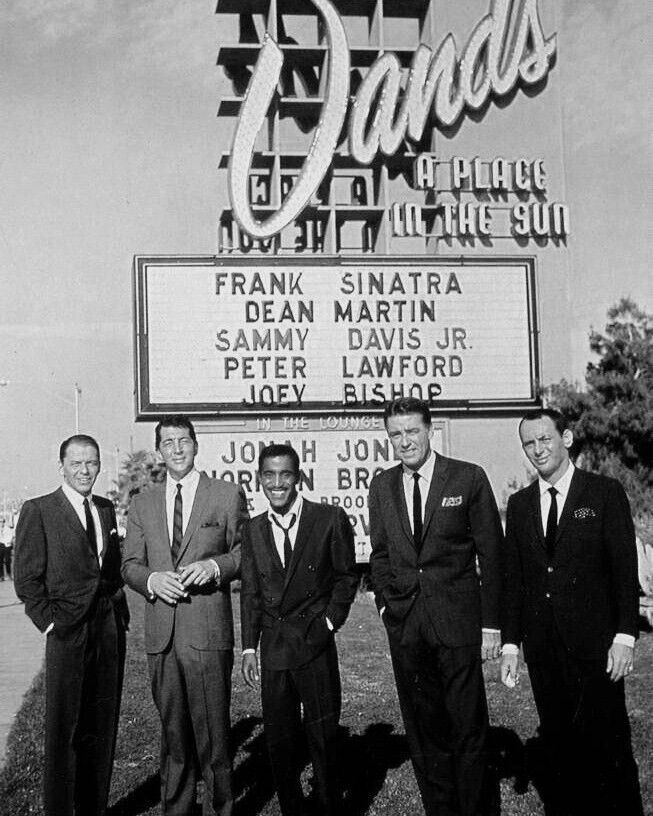 The Rat Pack Dean Martin Sammy Davis Jr. Frank Sinatra Sands Vegas 8 x 10 Photo