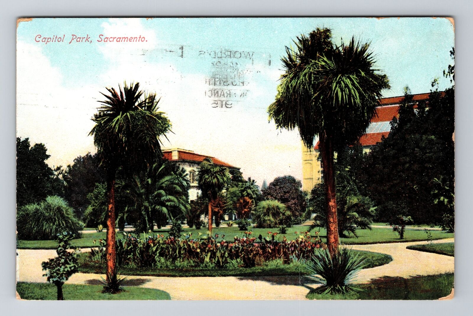 Sacramento CA-California, Capitol Park, c1915 Antique Vintage Souvenir Postcard