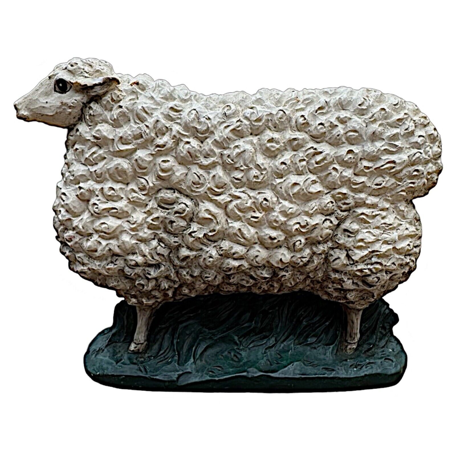 WARREN KIMBLE ENESCO vintage 1996 primitive resin numbered lamb sheep figurine