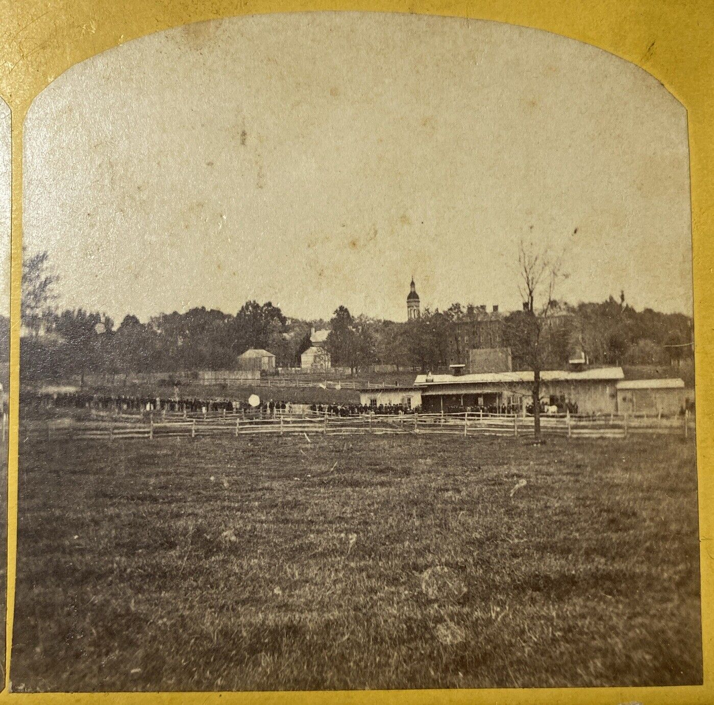 Stereoview PRINCETON COLLEGE Distant View by Wm R. Howell