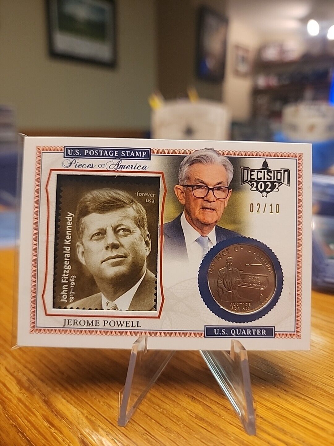 2024 2022 Decision John F Kennedy Postage Stamp Quart Relic 02/10
