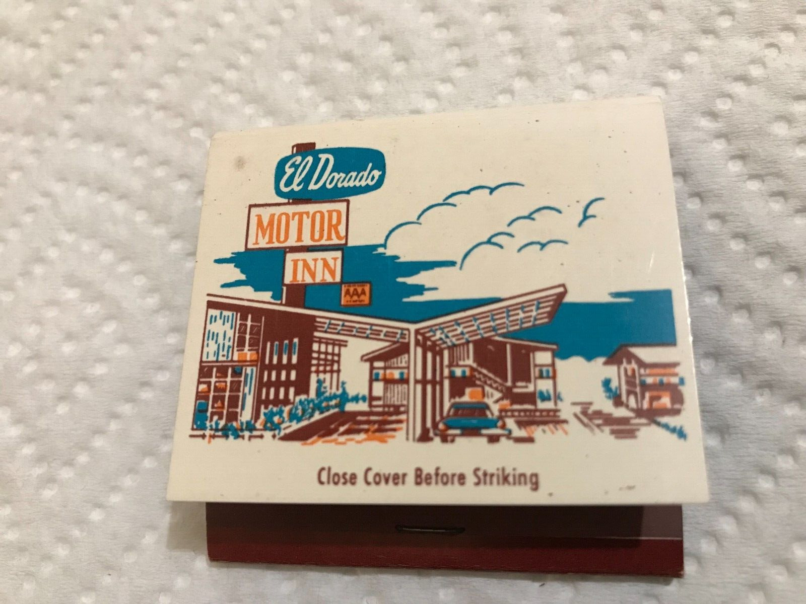 Vintage Matchbook El Dorado Motor Inn West Covina CA Full Unstruck 1-H