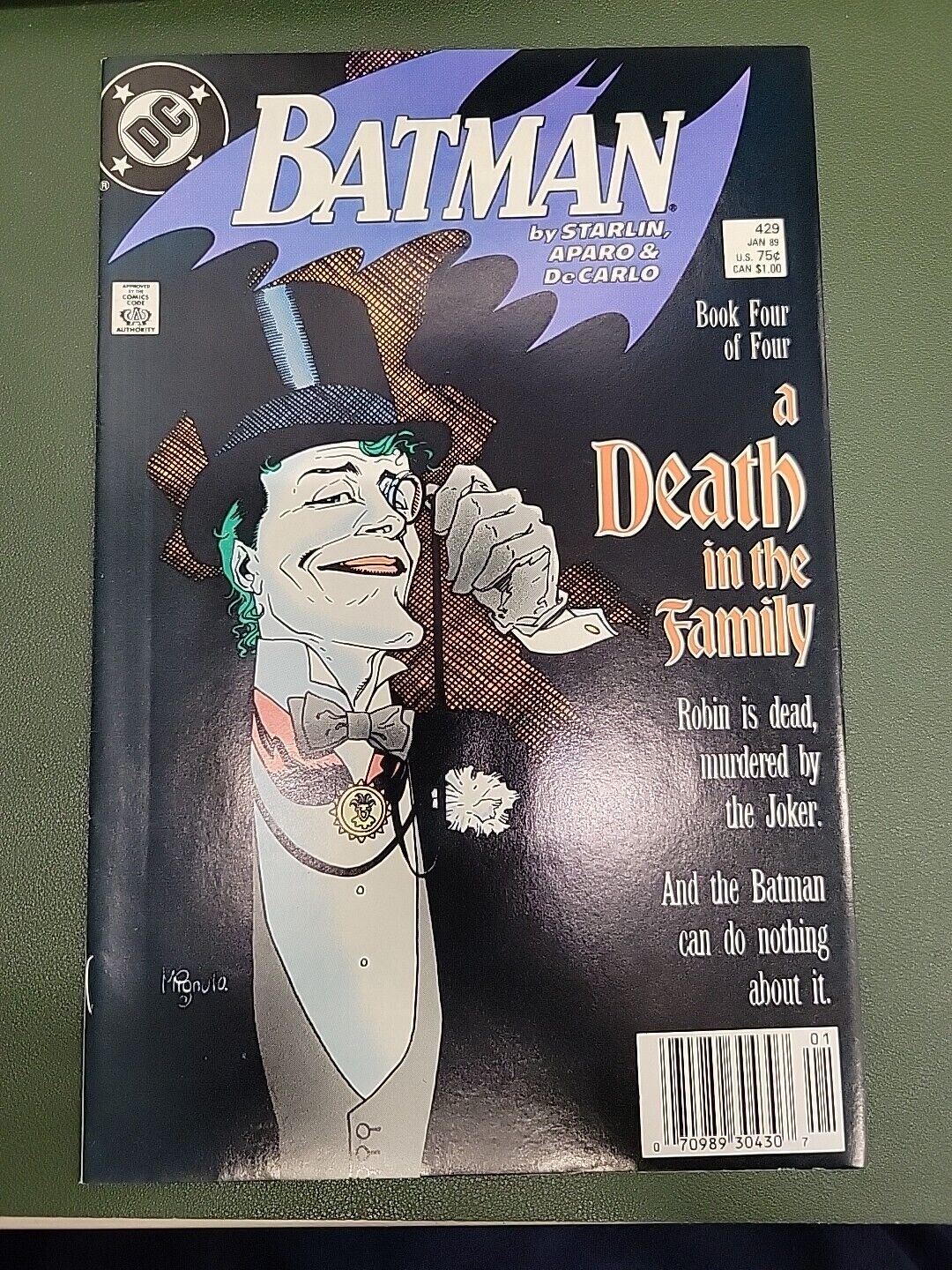 BATMAN #429 ( 1988 DC Comics ) - A Death In The Family - Part 4 Of 4 Copy 2